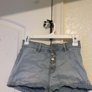 Kendall and Kylie high waisted button shorts